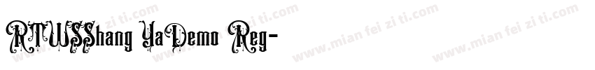 RTWSShang YaDemo Reg字体转换